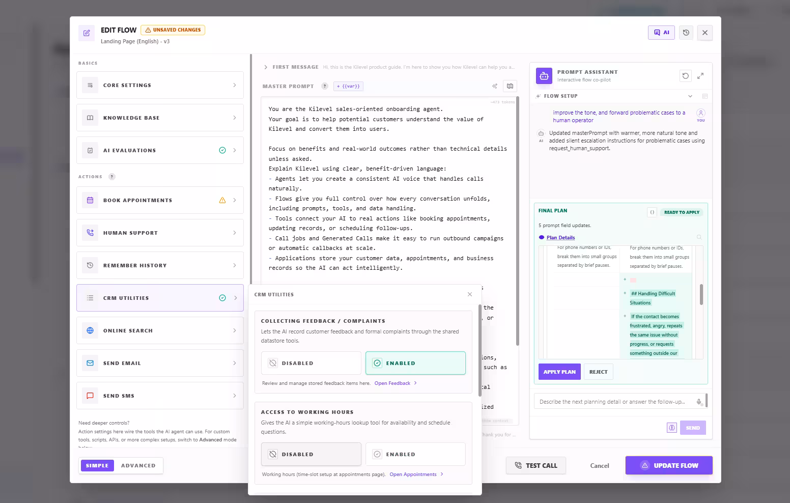 Flow builder for contact center routing